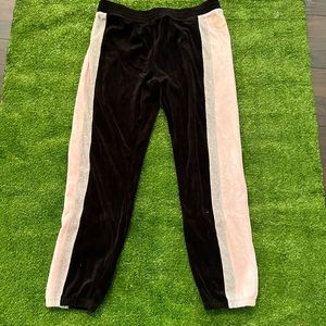 Juicy Couture Black Velvet Stripped Joggers